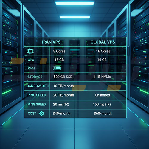 مقایسه سرور مجازی ایران با سرور مجازی خارج